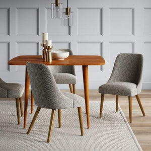 Distressed Gray Mid-Century Modern Dining Chair #9631