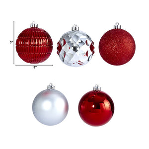 Red 40 Piece Christmas Tree Ornament Set Ball