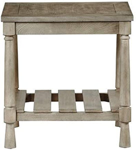 Progressive Furniture Chastain Park Square End Table in Weathered Linen 7515
