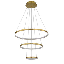Load image into Gallery viewer, 3-Light Gold Modern/Contemporary Chandelier
