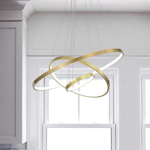 3-Light Gold Modern/Contemporary Chandelier