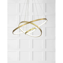 Load image into Gallery viewer, 3-Light Gold Modern/Contemporary Chandelier
