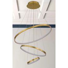 Load image into Gallery viewer, 3-Light Gold Modern/Contemporary Chandelier
