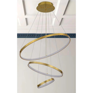 3-Light Gold Modern/Contemporary Chandelier