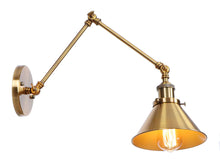 Load image into Gallery viewer, Aiwen 7.28-in W 1-Light Gold Industrial Wall Sconce
