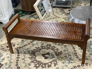 Nelson Wood Bench with Cushion