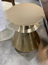 Load image into Gallery viewer, Zeeland Brass Drum Accent Table Gold
