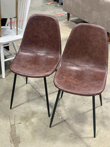 Debord Upholstered Side Chair (Set of 2) Dark Brown