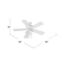 Load image into Gallery viewer, 42&#39;&#39; Adylinn 5 - Blade Standard Ceiling Fan with Light Kit Included
