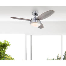 Load image into Gallery viewer, Brushed Nickel 42&#39;&#39; Careem 3 - Blade Standard Ceiling Fan with Pull Chain and Light Kit Included
