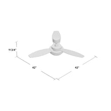 Load image into Gallery viewer, Brushed Nickel 42&#39;&#39; Careem 3 - Blade Standard Ceiling Fan with Pull Chain and Light Kit Included
