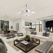 Load image into Gallery viewer, 42&#39;&#39; Edmund 3 - Blade Retractable Blades Ceiling Fan with Remote Control and Light Kit Included 1712AH

