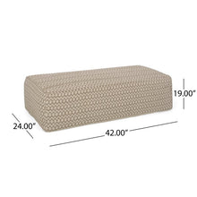 Load image into Gallery viewer, 42&#39;&#39; Wide Rectangle Geometric Pouf Ottoman

