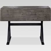 40" Square Drop Leaf Rustic Dining Table - Gray/Black - Threshold™ #4357