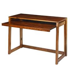 Hover Image to Zoom Warm Brown Folding Desk with Pull-Out and USB Port #4386