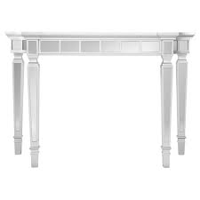 Glenrose Glam Mirrored Console Table - Matte Silver - Aiden Lane #4392