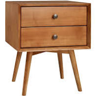 Load image into Gallery viewer, Mid-Century 2 Drawer Solid Wood Nightstand - Saracina Home #4401
