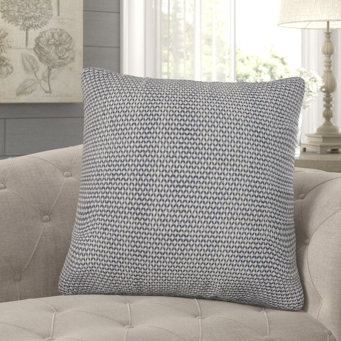 Edouard Cotton Geometric Throw Pillow-Indigo Set of 3. #4441