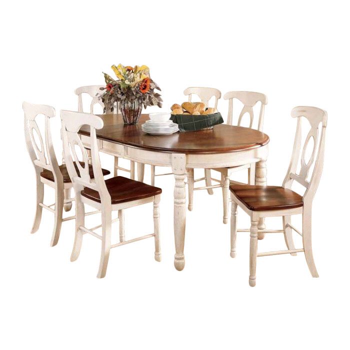 Shelburne Extendable Rubberwood Solid Wood Dining Set 5385RR (4 BOXES)