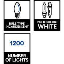 Load image into Gallery viewer, National Tree Company 9-ft Carolina Pine Pre-lit Traditional Flocked Artificial Christmas Tree 1200 Constant White Clear Incandescent Lights
