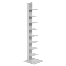 Load image into Gallery viewer, White 47.5&#39;&#39; H x 11.75&#39;&#39; W Steel Geometric Bookcase
