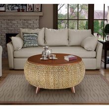 Load image into Gallery viewer, Gallerie Decor Bali Breeze Round Storage Table AS IS

