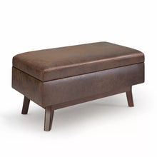 Load image into Gallery viewer, Simpli Home Owen Small Rectangular Storage Ottoman SB2561
