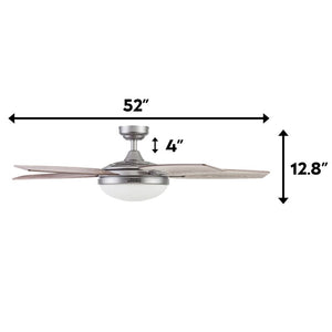 48'' Carmel 5 - Blade Standard Ceiling Fan with Remote Control and Light Kit Included MRM3992