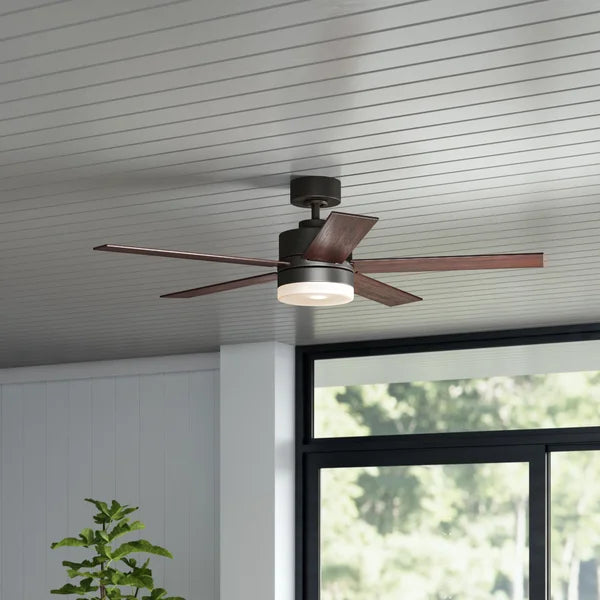 48'' Thurman 5 - Blade LED Standard Ceiling Fan with Remote Control and Light Kit Included