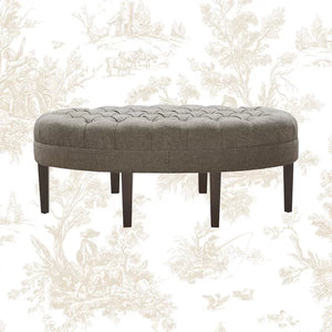 48'' Wide Tufted Oval Cocktail Ottoman