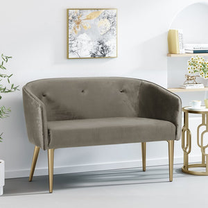 49.5" Wide Velvet Round Arm Loveseat 1491CDR