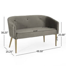 Load image into Gallery viewer, 49.5&quot; Wide Velvet Round Arm Loveseat 1491CDR
