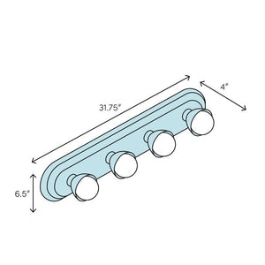 4 - Light Brushed Nickel Bath Bar 5126RR