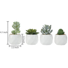 Load image into Gallery viewer, 4 - Piece Artificial Succulent Plant in Pot SP109
