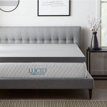 Load image into Gallery viewer, 4&quot; Bamboo Charcoal Memory Foam Mattress Topper Twin XL #1735HW

