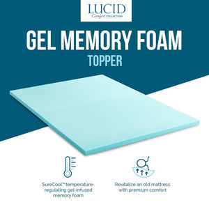 4" Gel Memory Foam Twin Mattress Topper (SB1139)
