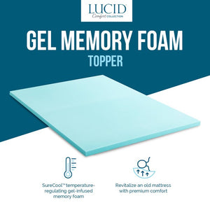 4" Gel Memory Foam Mattress Topper - 550CE