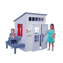Load image into Gallery viewer, 4&#39; x 5&#39; 10&quot; Indoor/Outdoor Solid + Manufactured Wood Playhouse with Kitchen
