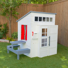 Load image into Gallery viewer, 4&#39; x 5&#39; 10&quot; Indoor/Outdoor Solid + Manufactured Wood Playhouse with Kitchen
