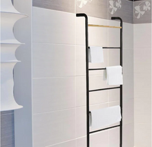 Load image into Gallery viewer, Mind Reader Black Freestanding Towel Rack 5256RR
