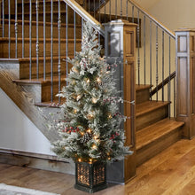 Load image into Gallery viewer, 4&#39; Green Spruce Artificial Christmas Tree with 100 Clear/White Lights OG298
