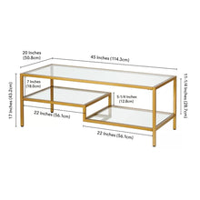 Load image into Gallery viewer, 4 Legs Coffee Table with Storage 17 x 45 x 20
