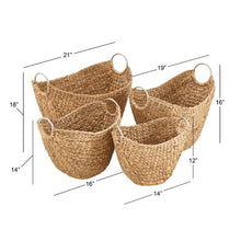 Load image into Gallery viewer, 4 Piece Metal Wicker Basket Set 914CDR
