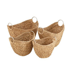 4 Piece Metal Wicker Basket Set 914CDR