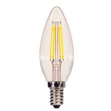 Load image into Gallery viewer, 4 Watt (40 Watt Equivalent), C11 LED, Dimmable Light Bulb, Warm White (3000K) E12/Candelabra Base (Set of 6)
