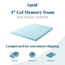 Load image into Gallery viewer, 4&quot; Mattress Topper Gel Infused Memory Foam 5172RR
