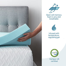 Load image into Gallery viewer, 4&quot; Mattress Topper Gel Infused Memory Foam-Twin size, 2025AH
