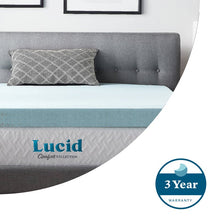 Load image into Gallery viewer, 4&quot; Mattress Topper Gel Infused Memory Foam-Twin size, 2025AH
