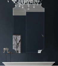 Load image into Gallery viewer, Ren Wil Sadie 36&quot; x 24&quot; Decorative Frameless Accent Mirror with Gray Tint MRM444
