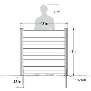 4 ft. H x 4 ft. W Premium Vinyl Privacy Screen Kit (2 Panels)